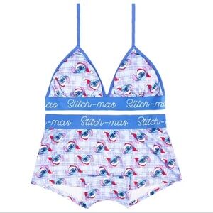 Stitch Triangle Bra & Boyshort Underwear Set Size M NWT